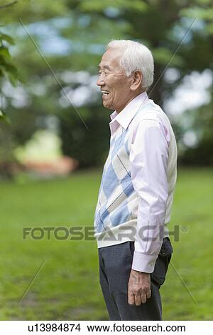 Profile of senior man, Tokyo Prefecture, Honshu, Japan View Large Photo Image Picture - Profile of senior man, Tokyo Prefecture, Honshu, Japan. Fotosearch