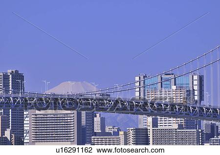 Rainbow Bridge and Mount Fuji View Large Photo Image Stock Image - Rainbow Bridge and Mount Fuji. Fotosearch