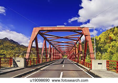 Red Iron Bridge View Large Photo Image Stock Image - Red Iron Bridge. Fotosearch