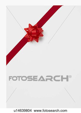 Picture - Red ribbon on a box. Fotosearch