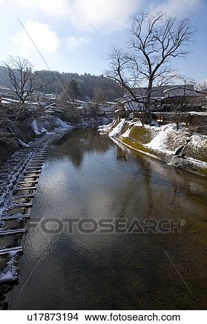 Picture - River in Hida-takayama. Fotosearch