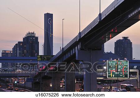 Road Sign in Odaiba View Large Photo Image Stock Photograph - Road Sign in Odaiba. Fotosearch