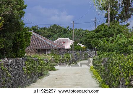 Rural Road Through Village View Large Photo Image Stock Photo - Rural Road Through Village. Fotosearch