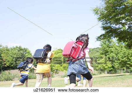 Schoolchildren Running View Large Photo Image Stock Image - Schoolchildren Running. Fotosearch