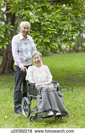 Senior Couple in Park View Large Photo Image Stock Photo - Senior Couple in Park. Fotosearch