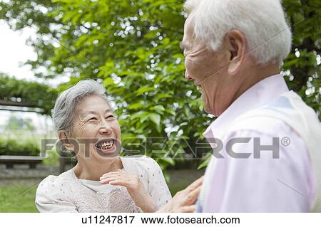 Senior Couple Looking At Each Other View Large Photo Image Stock Photo - Senior Couple Looking At Each Other. Fotosearch