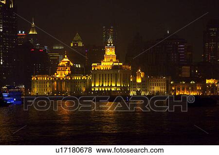 Shanghai Skyline at Huangpu River View Large Photo Image Stock Photo - Shanghai Skyline at Huangpu River. Fotosearch