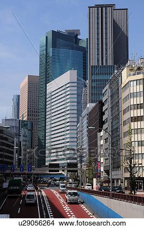 Shiodome Skyline View Large Photo Image Picture - Shiodome Skyline. Fotosearch