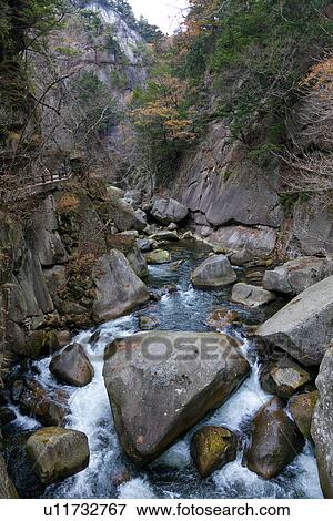Shosenkyo Gorge View Large Photo Image Stock Photo - Shosenkyo Gorge. Fotosearch