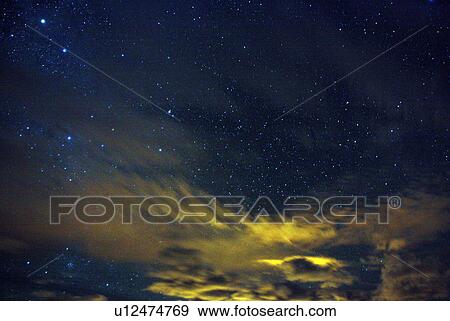 Stock Photo - Sky at night, Andes, Peru. Fotosearch