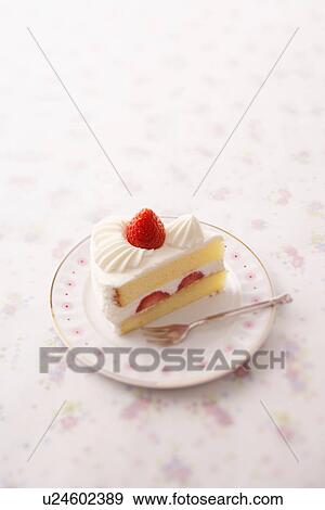 Stock Photo - Slice of Shortcake. Fotosearch