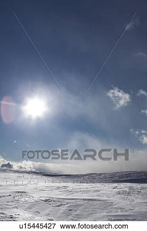 Stock Photo - Snowdrift Over Field. Fotosearch