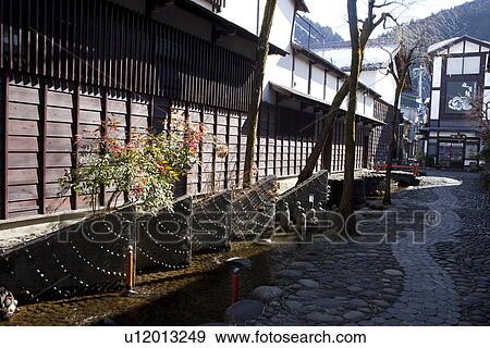Stream Running Through Village View Large Photo Image Stock Photo - Stream Running Through Village. Fotosearch