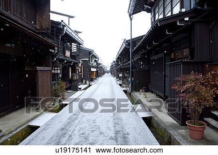 Stock Image - Street in Hida-takayama. Fotosearch