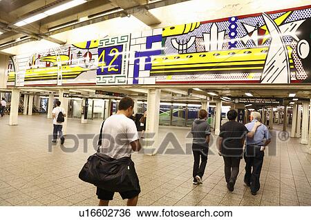 Subway 42st Times Square Station View Large Photo Image Stock Photograph - Subway 42st Times Square Station. Fotosearch