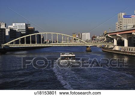 Sumida river and Tourboat, Sumida ward, Tokyo Prefecture, Honshu, Japan View Large Photo Image Stock Image - Sumida river and Tourboat, Sumida ward, Tokyo Prefecture, Honshu, Japan. Fotosearch