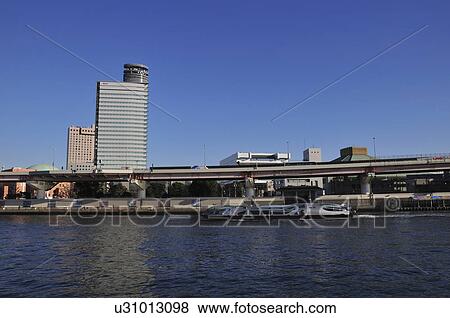 Sumida river and Tourboat, Sumida ward, Tokyo Prefecture, Honshu, Japan View Large Photo Image Stock Photo - Sumida river and Tourboat, Sumida ward, Tokyo Prefecture, Honshu, Japan. Fotosearch