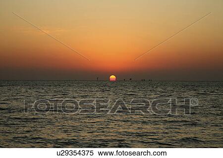 Sunset Over Sea View Large Photo Image Stock Photography - Sunset Over Sea. Fotosearch