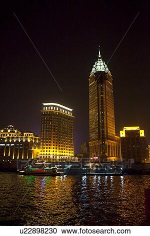 The Bund at Night View Large Photo Image Stock Image - The Bund at Night. Fotosearch
