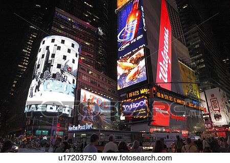 Time Square at Night View Large Photo Image Stock Image - Time Square at Night. Fotosearch