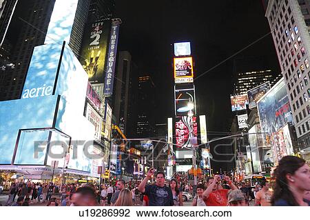 Time Square at Night View Large Photo Image Stock Image - Time Square at Night. Fotosearch