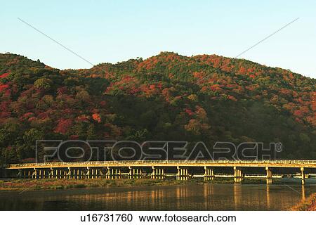 Togetsukyo Bridge in Autumn View Large Photo Image Stock Image - Togetsukyo Bridge in Autumn. Fotosearch
