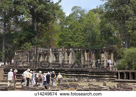 Tourists at Angkor Thom View Large Photo Image Picture - Tourists at Angkor Thom. Fotosearch