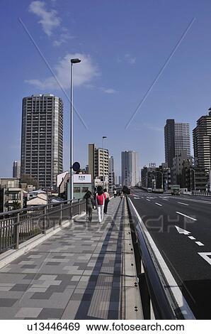 Tsukuda Bridge View Large Photo Image Stock Photo - Tsukuda Bridge. Fotosearch