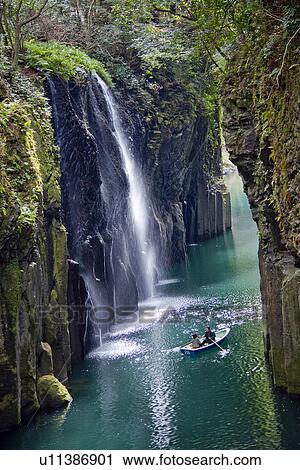 Two People Rowing in Takachiho Gorge View Large Photo Image Stock Image - Two People Rowing in Takachiho Gorge. Fotosearch