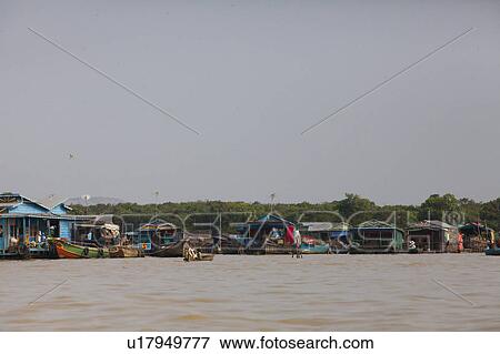 Water Dwelling at Tonle Sap View Large Photo Image Stock Photo - Water Dwelling at Tonle Sap. Fotosearch