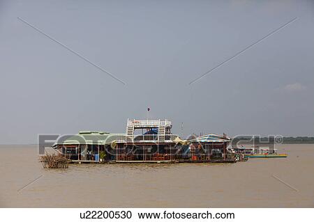 Water Dwelling in Tonle Sap View Large Photo Image Stock Image - Water Dwelling in Tonle Sap. Fotosearch