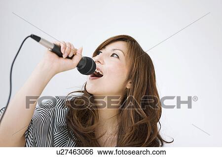 Woman Singing View Large Photo Image Stock Photograph - Woman Singing. Fotosearch