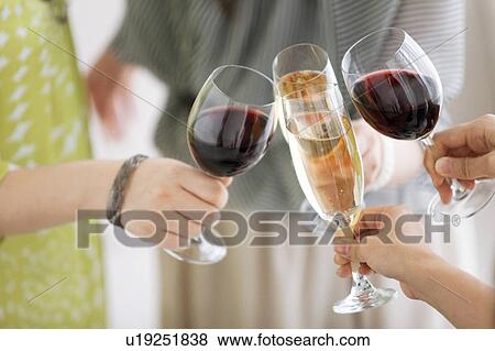 Women Toasting with Wine View Large Photo Image Stock Photo - Women Toasting with Wine. Fotosearch