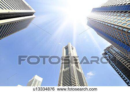 Yokohama Landmark Tower View Large Photo Image Stock Photograph - Yokohama Landmark Tower. Fotosearch