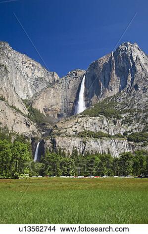 Yosemite Waterfall View Large Photo Image Picture - Yosemite Waterfall. Fotosearch