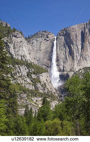 Yosemite Waterfall View Large Photo Image Stock Image - Yosemite Waterfall. Fotosearch