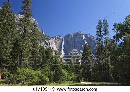 Stock Photo - Yosemite Waterfall. Fotosearch