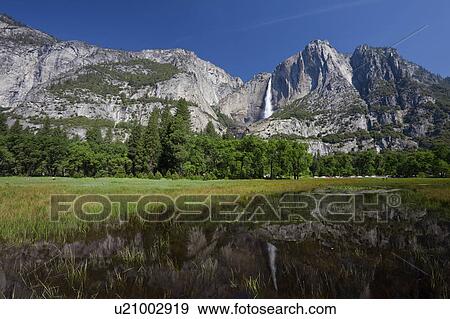 Stock Photo - Yosemite Waterfall. Fotosearch