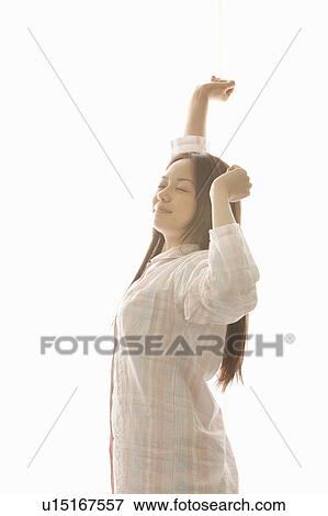 Young Woman Stretching View Large Photo Image Stock Photo - Young Woman Stretching. Fotosearch