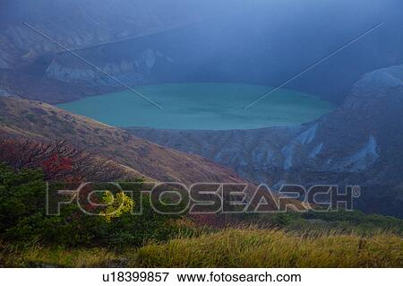 Zaou Crater Lake View Large Photo Image Stock Photo - Zaou Crater Lake. Fotosearch