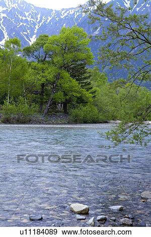 Azusagawa River View Large Photo Image Stock Photo - Azusagawa River. Fotosearch