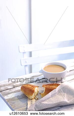 Baguette and Latte View Large Photo Image Stock Image - Baguette and Latte. Fotosearch
