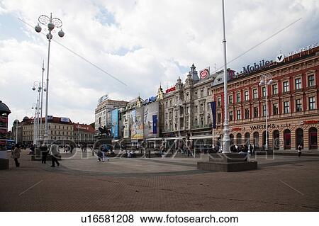 Ban Jelacic Square View Large Photo Image Stock Photo - Ban Jelacic Square. Fotosearch
