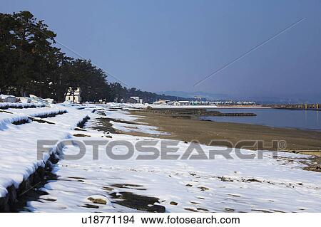 Beach in Winter View Large Photo Image Picture - Beach in Winter. Fotosearch