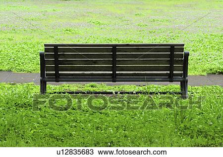 Bench in park View Large Photo Image Stock Image - Bench in park. Fotosearch