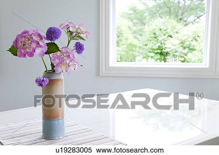 Bunch of Flowers in Vase View Large Photo Image Stock Photography - Bunch of Flowers in Vase. Fotosearch