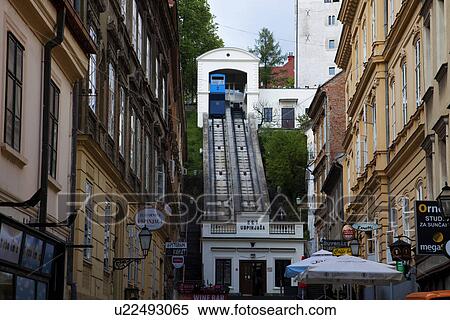 Cable Car at Zagreb View Large Photo Image Stock Photography - Cable Car at Zagreb. Fotosearch
