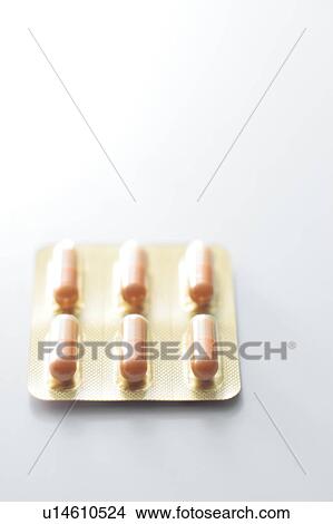 Picture - Capsules in Blister Pack. Fotosearch