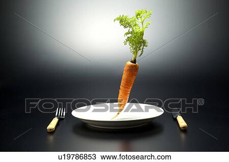 Carrot on Plate View Large Photo Image Stock Image - Carrot on Plate. Fotosearch