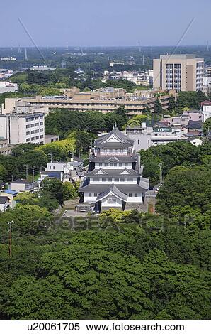 Stock Photography - Chiba castle, Chiba City, Chiba Prefecture, Honshu, Japan. Fotosearch